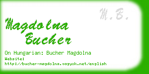 magdolna bucher business card